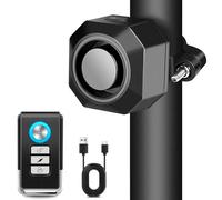 Cruxer Carga USB Alarma para Bicicleta con Stents,Sistema Antirrobo de Alarma Vibración para Motocicleta,Alarma de Patinete Eléctrico 100 dB Impermeable, Cerradura Inalámbrica de Bicicleta con Remoto