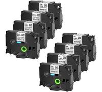 Cruxer Cinta adhesiva para etiquetas Brother Tz Tzc Tze-S251 TzeS251 TzeS251 para Brother P-Touch Cube Plus PT-P710BT P750W D600VP PT-7600 E500VP PT-P900W, 8 unidades