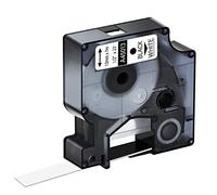 Cruxer Cinta de etiquetas compatible de repuesto para DYMO D1 Tape Label 45013 S0720530 1/2 pulgada x 23 pies, negro sobre blanco, repuesto para Label Manager 160 210D 280 360D 420P 450D, 1 cartucho