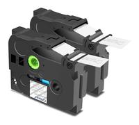 Cruxer Compatible con Brother P-touch TZe-155 Clear Lamined Bandas, Blanco sobre Transparente 1'' 24 mm x 8 m Cinta de escritura de repuesto para Brother PT-P710BT PT-P700 PT-E550WVP PT-P750W