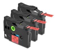 Cruxer Compatible con Brother P-touch TZe-431 Red Lamined Bandas, Negro sobre Rojo 0.47'' 12mm x 8m Cinta de escritura Reemplazo para Brother PT-H100R PT-200 PT-H105 PT-H110 PT-D410 PT-E110VP (paquete