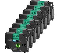 Cruxer Compatible con Brother TZE751 TZ751 24 mm 2,54 cm texto negro en verde cinta de repuesto para P Touch PTD600 D600VP PTP700 P750W P900W P950NW PTP710BT PT 9600 PT H500LI Label Makers, paquete
