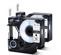 Cruxer Compatible con cintas Dymo D1 40913 S0720680, negro sobre blanco, 9 mm x 7 m, repuesto para Dymo LabelManager 160 210D 500TS Labelpoint 100 350 Labelwriter DUO 3M PL150 (paquete de 2)