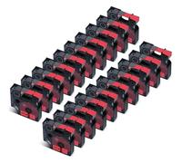 Cruxer Pack de 20 cintas de etiquetas compatibles con Dymo D1 45017 S0720570 A45017, negro sobre rojo, 12 mm x 7 m, repuesto para Dymo LabelManager 160 210D 500TS Labelpoint 100 350 Labelwriter DUO 3M