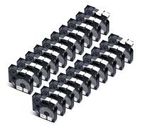 Cruxer Pack de 20 cintas de etiquetas de poliéster compatibles con Dymo IND A18483 S0718210, negro sobre blanco, 12 mm x 5,5 m, repuesto para Dymo Rhino 4200 6000 LabelWriter 450 Duo ILP 219 3M PL150