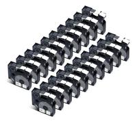 Cruxer Pack de 20 cintas de etiquetas de vinilo compatibles con Dymo IND 18445 S0718620 A18445, negro sobre blanco, 19 mm x 5,5 m, repuesto para Dymo Rhino 4200 5000 5200 6000 ILP 219 3M PL150 3M