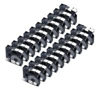 Cruxer Pack de 20 Cintas de Etiquetas Recambio, Compatibles con Dymo D1 45803 S0720830 A45803, Negro sobre Blanco, 19 mm x 7 m, para Dymo LabelManager 300 360D 500TS Labelpoint 300 350 LabelWriter 450
