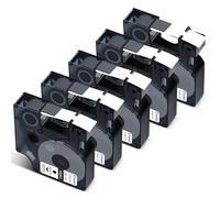Cruxer Pack de 5 cintas de etiquetas compatibles con Dymo D1 40913 S0720680 A40913, negro sobre blanco, 9 mm x 7 m, repuesto para Dymo LabelManager 160 210D 500TS Labelpoint 100 350 Labelwriter DUO 3M
