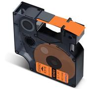 Cruxer Paquete de 1 cinta de etiquetas de vinilo compatible con Dymo IND 18436 S0718500 A18436, negro sobre naranja, 19 mm x 5,5 m, repuesto para Dymo Rhino 4200 5000 5200 6000 ILP 219 3M PL150 3M