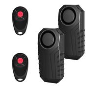 Cruxer Paquete de 2 alarmas de bicicleta con control remoto, sensor de movimiento de vibración inalámbrico, sistema de alarma para motocicleta, protección antirrobo de 113 dB, accesorios antirrobo