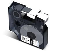 Cruxer Paquete de 40 cintas de etiquetas compatibles con Dymo D1 45800 S0720820 A45800, negro sobre transparente, 19 mm x 7 m, repuesto para Dymo LabelManager 300 360D 500TS Labelpoint 300 350