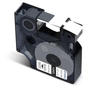 Cruxer Paquete de 40 cintas de etiquetas compatibles con Dymo IND A18483 S0718210, de poliéster, negro sobre blanco, 12 mm x 5,5 m, repuesto para Dymo Rhino 4200 6000 LabelWriter 450 Duo ILP 219 3M