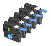 Cruxer Paquete de 5 cintas laminadas compatibles con Brother P-touch TZe-545, color blanco sobre azul de 0,70 pulgadas, 18 mm x 8 m, cinta de escritura de repuesto para Brother PT-P710BTH PT-D410