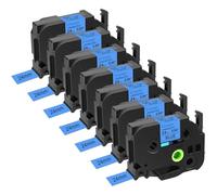 Cruxer Paquete de 7 cintas de repuesto para P-Touch TZe-551 TZ551 TZe551 de 24 mm, texto azul sobre blanco, compatible con etiquetas ptouch PT-D600 D600VP P700 P750W P900W P950NW PTP710BT PT-9600