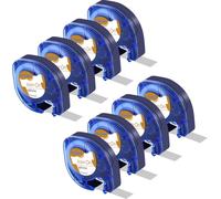 Cruxer Paquete de 8 Cintas de Etiquetas de tela Termoadhesivas Compatibles con Dymo LetraTag 18769 18771 S0718850 Negro sobre Blanco 12 mm x 2 m para LetraTag LT-100H LT-100T Plus QX50