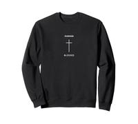 Cruz bendita Maldita - Fe Cristiana Minimalista Sudadera