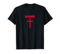 Cruz bendita sutil minimalista Fe cristiana religiosa Camiseta