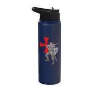 Cruz caballero medieval y caballero. Stainless Steel Insulated Water Bottle
