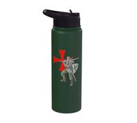 Cruz caballero medieval y caballero. Stainless Steel Insulated Water Bottle