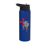 Cruz caballero medieval y caballero. Stainless Steel Insulated Water Bottle