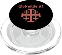 Cruz Católica de Jerusalén - Deus Vult - Dios lo Quiere PopSockets PopGrip para MagSafe