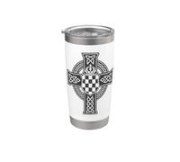Cruz celta croata - Dios y los croatas Vaso térmico de acero inoxidable de doble pared
