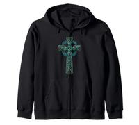 Cruz Celta Vintage Norse Mitología Cruz Sudadera con Capucha