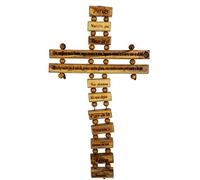 Cruz colgante de la oración del Señor en el Cielo de Madera de Olivo por el Mercado León de Judá