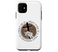 Cruz con Estampado de Leopardo He Is Risen Carcasa para iPhone 11