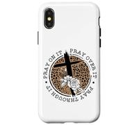 Cruz con Estampado de Leopardo He Is Risen Carcasa para iPhone X/XS