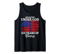 Cruz con la Bandera de Christian Patriot «Una nación bajo Dios» 250 Camiseta sin Mangas