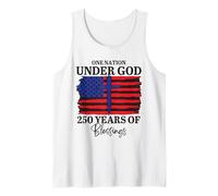 Cruz con la Bandera de Christian Patriot «Una nación bajo Dios» 250 Camiseta sin Mangas
