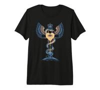 Cruz Corazón Santo Grial Corona Alas Néctar Inmortalidad Serpnt Camiseta Premium