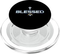 Cruz Cristiana bendita Arco Iris corazón fe religioso PopSockets PopGrip para MagSafe