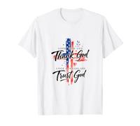 Cruz Cristiana Gracias a Dios Confiar en Dios Fe Camiseta