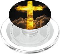 Cruz Cristiana Iluminación En El Cielo Fe Religioso PopSockets PopGrip para MagSafe