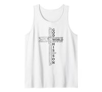 Cruz Cristiana Jesús Dios amó Tanto al Mundo Camiseta sin Mangas