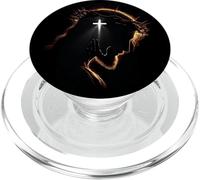 Cruz Cristiana Jesús Es Rey Fe Religioso Dios Cara PopSockets PopGrip para MagSafe