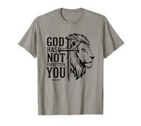 Cruz Cristiana León de Judá Dios no te ha Olvidado Camiseta