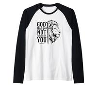 Cruz Cristiana León de Judá Dios no te ha Olvidado Camiseta Manga Raglan