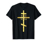 Cruz Cristiana Ortodoxa ICXC Nika Símbolo del Cristianismo Camiseta