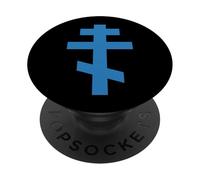 Cruz Cristiana Ortodoxa Oriental Oriental Dios Fe Hombres Niños PopSockets PopGrip Adhesivo
