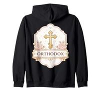 Cruz Cristiana ortodoxa Oriental Oriental para Mujer y niña Floral Sudadera con Capucha