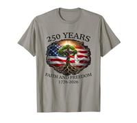 Cruz Cristiana patriótica de la Bandera de la Libertad de fe de 250 años Camiseta