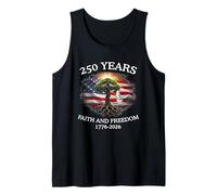 Cruz Cristiana patriótica de la Bandera de la Libertad de fe de 250 años Camiseta sin Mangas