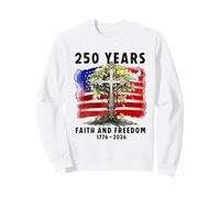 Cruz Cristiana patriótica de la Bandera de la Libertad de fe de 250 años Sudadera