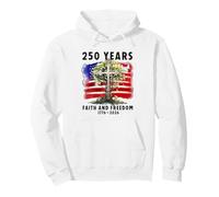 Cruz Cristiana patriótica de la Bandera de la Libertad de fe de 250 años Sudadera con Capucha