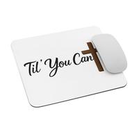 Cruz Cristianismo Motivación Fe hasta Que No Puedas Mousepad Portátil Alfombrilla De Ratón Duradero Alfombrilla De Escritorio para Oficina Pc Hogar 25X30Cm