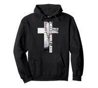 Cruz de béisbol con Cita Cristiana de Jesús Regalos para Amantes de los Deportes Sudadera con Capucha