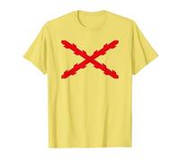 Cruz de Borgoña, Tercios españoles. Militar Camiseta, Hombre, Limón, XXL